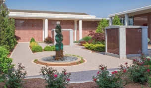 Photos of Courtyard Columbarium Mount Hope Cemetery, Topeka, KS.