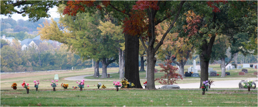 Photo of Memorial Gardens at Mount Hope Cemetery. Topeka. KS